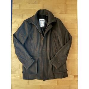 Ben Sherman Plectrum Green Tartan Wool Blend Jacket Coat S